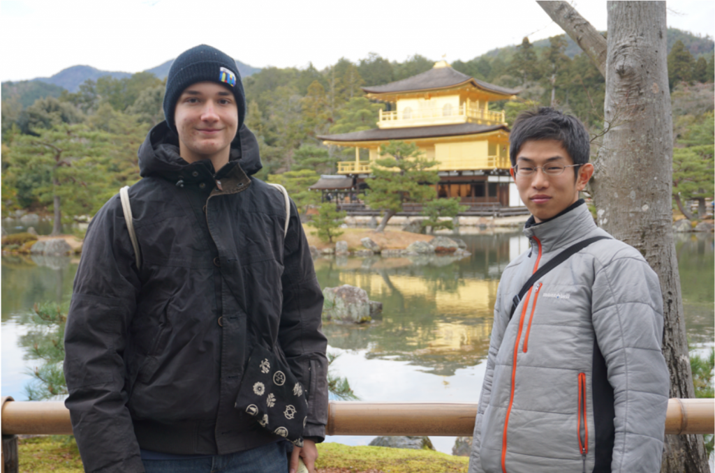 17年12月、京都にて留学生のファビアンと